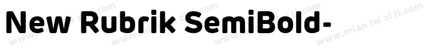 New Rubrik SemiBold字体转换